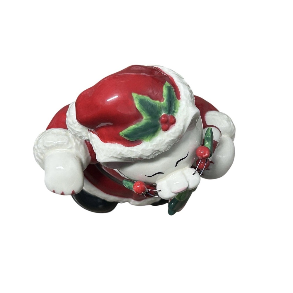 Christmas Whimsiclay KatKringle Amy Lacombe Cat Figurine Santa Clause Kitty - Picture 5 of 9
